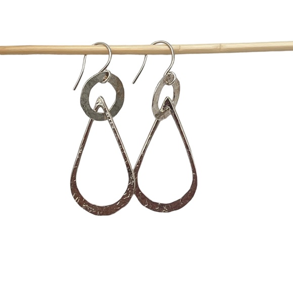 Handmade Sterling Silver Earrings - Picture 3 of 3